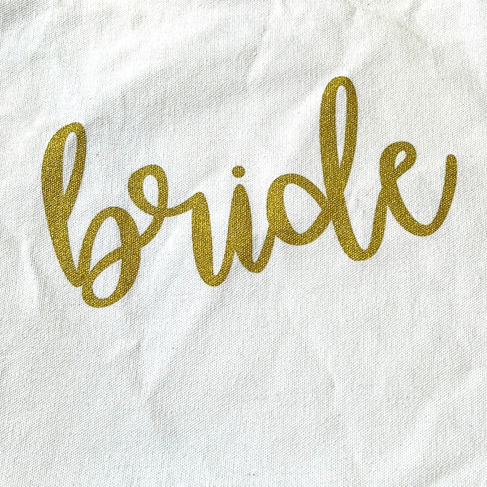 NWOT “Bride” Canvas Tote Bag